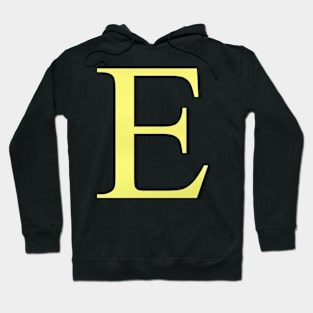 The Letter E in Shadowed Gold Hoodie